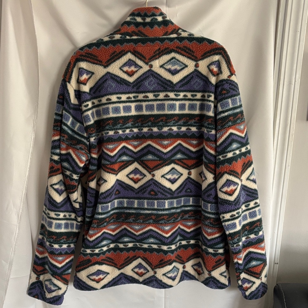 Billabong Multicolor Patterned Zip Up Sweater - image 9